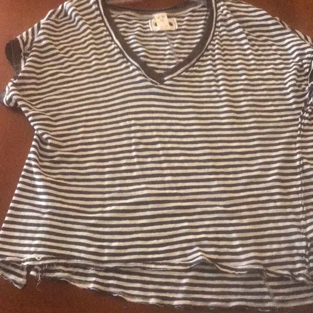 We the free striped short sleeve shirt